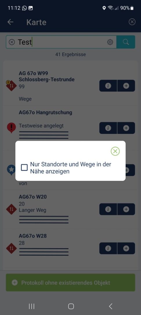 Suche Umgebung aus